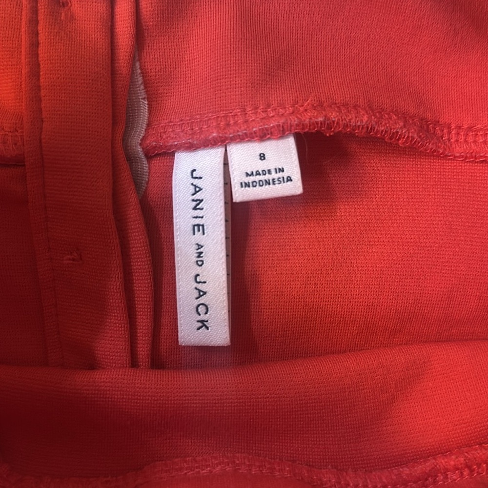 Janie and Jack Red Ruffle Pocket Dress - Picture 2 of 5